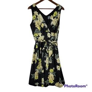Rabbit Rabbit Rabbit Designs Sz 12 Sleeveless Dress Black Yellow Belted …